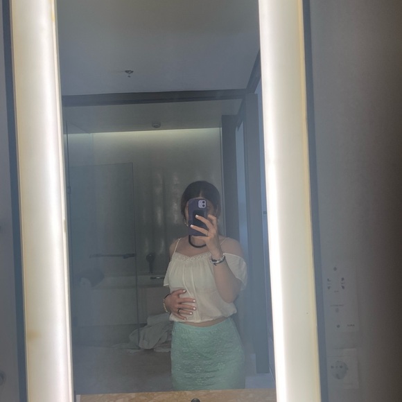 🦋✨ bright blue vacation maxi skirt long lace - Picture 10 of 11